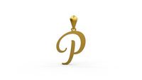 Initial Letters Pendant Amarillo P | 3D