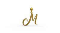 Initial Letters Pendant Amarillo M | 3D