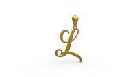 Initial Letters Pendant Amarillo L | 3D