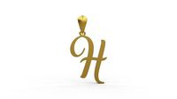 Initial Letters Pendant Amarillo H | 3D