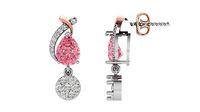 Light Weight Diamond Earrings | 3D
