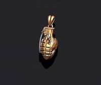 Grenade heart pendant 3d | 3D