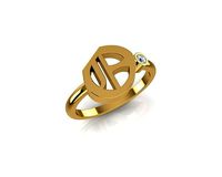 - Old English font ring O | 3D