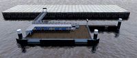Inland ferry boat station 3d model low-poly