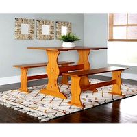 Patty Pine Breakfast Nook Diner Table Set