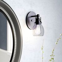 Wilhelm Light Dimmable Black Bath Sconce