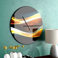 Oversized 3D Wave Wall Clock