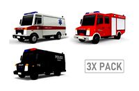 Cartoon Rescue Vehicle Pack