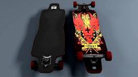 Longboard PBR Lov-poly 3Dmodel