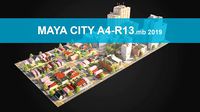 Realistic City District A4-R13 MAYA
