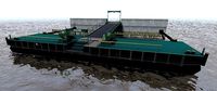 River cruise and ferry floating dock 3d model no2