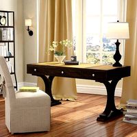 South Park Keyboard Tray Solid Wood Desk