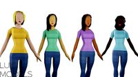 Low Poly Female - Rigged