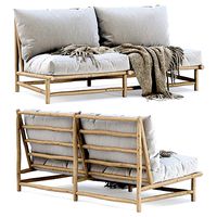 Rock the Kasbah wooden loveseat