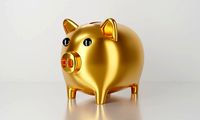 Gold Piggy Bank 3D model