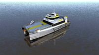 Wind Farm Support Vessel 3d model low-poly