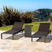 Long Reclining Chaise Lounge Set