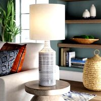 Sherlyn Ceramic Linen Shade Table Lamp