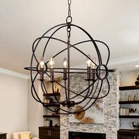 Padilla Light Candle Style Globe Chandelier - 2 Colour