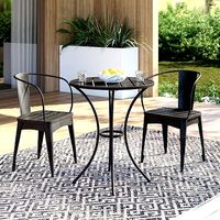 Biles Round Long Bistro Chair Table Set