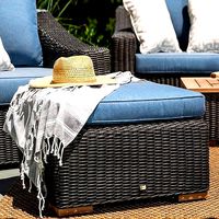 New Boston Outdoor Ottoman with Cushion