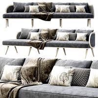 Victoria velour four-seater sofa HV60