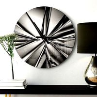 Oversized Futuristic Crystal Background Wall Clock