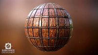 Stylized Wood with metal trim