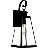 Winooski Mystic Black Beveled Glass Outdoor Wall Lantern