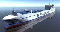 Transfennica Kraftca RORO ferry 3d low-poly model