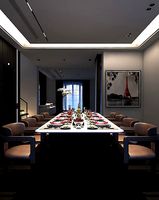 Dinningroom Night scene Interior Render in 3dsmax and V-ray
