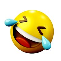 Laugh out loud yellow ball emoticon