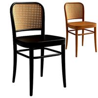 Hoffmann Replica Beech Wood Rattan Dining Side Chairs