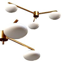 Ceiling Lamp by Angelo Lelli Style 3 Opalines