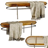 Middle rattan bench