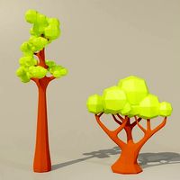 Low poly trees