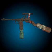 Stylized automatic pistol