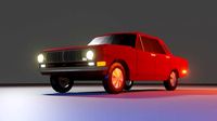 Soviet luxury sedan low-poly 3D model