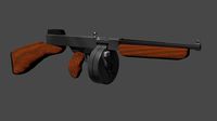 A simple model of a submachine gun Thompson