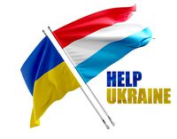 Flag Luxembour Ukraine Support