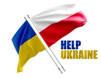 Flag Poland Ukraine Support