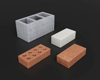 Brick modular kit Lowpoly pack of bricks blocks low-poly