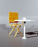 Table-Chair Set with Coffee-Cup