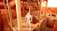 Wooden scaffolding
