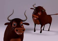 Cartoon Bull Rigged