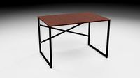 Walnut Wood Table Low Poly 3D Model