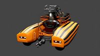Submarine low poly 3d model