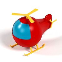 Helicopter Low Poly  cartoon