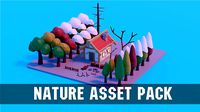 Low Poly Trees Plants and Rocks Low-poly 3D model