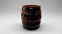 Old Barrel Low Poly PBR